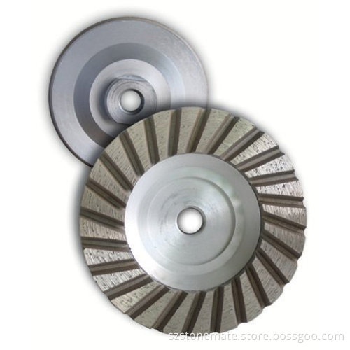 10 Inch Diamond Grinding Cup Wheel: Turbo Double Row Vacuum Brazed Electroplated Vacuum Brazed